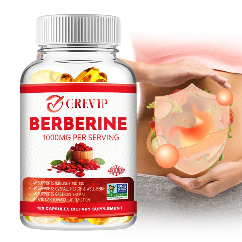 Berb-erine Supplement 500mg (1000mg Per Portie) voor Ondersteuning van een Gezonde Immuunfunctie, Antioxidant, Gastro-intestinaal & Algemeen Welzijn