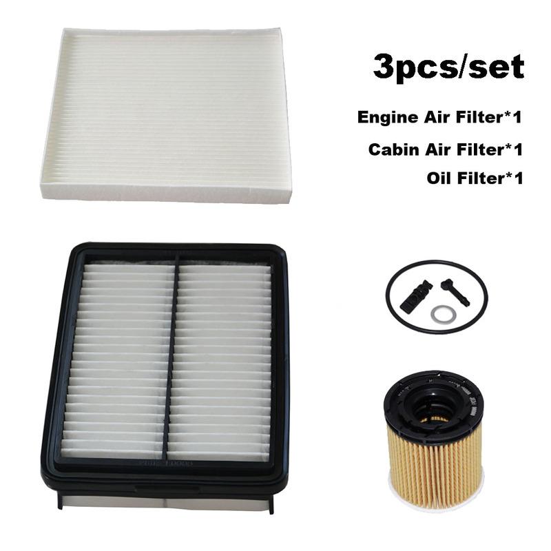3pcs Filter Set For HYUNDAI LAFESTA LA FESTA SQ 1.5T 270T ELANTRA LINGDONG Engine Cabin A/C Air Oil Filter Accessories