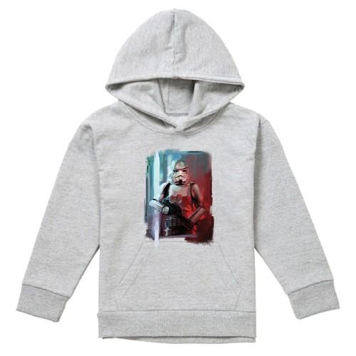Stjärnornas krig: Obi-Wan Kenobi Barn/Barn Stormtrooper Målad Pullover Huvtröja
