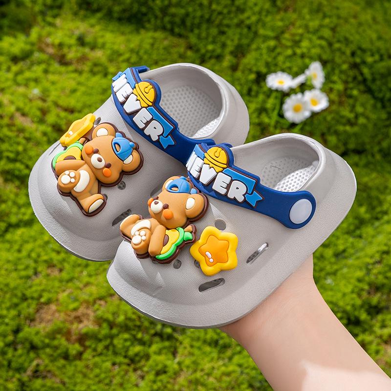 EVA Kids Cute Cartoon Non-slip Summer Sandals - Closed-toe for Boys & Girls