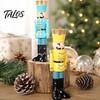 Christmas Tabletop Ornaments Nutcracker Resin Candle Holder, Pastel Soldier Figurine for Desk Shelf, Festive Home Decor, Holiday Gift Decor
