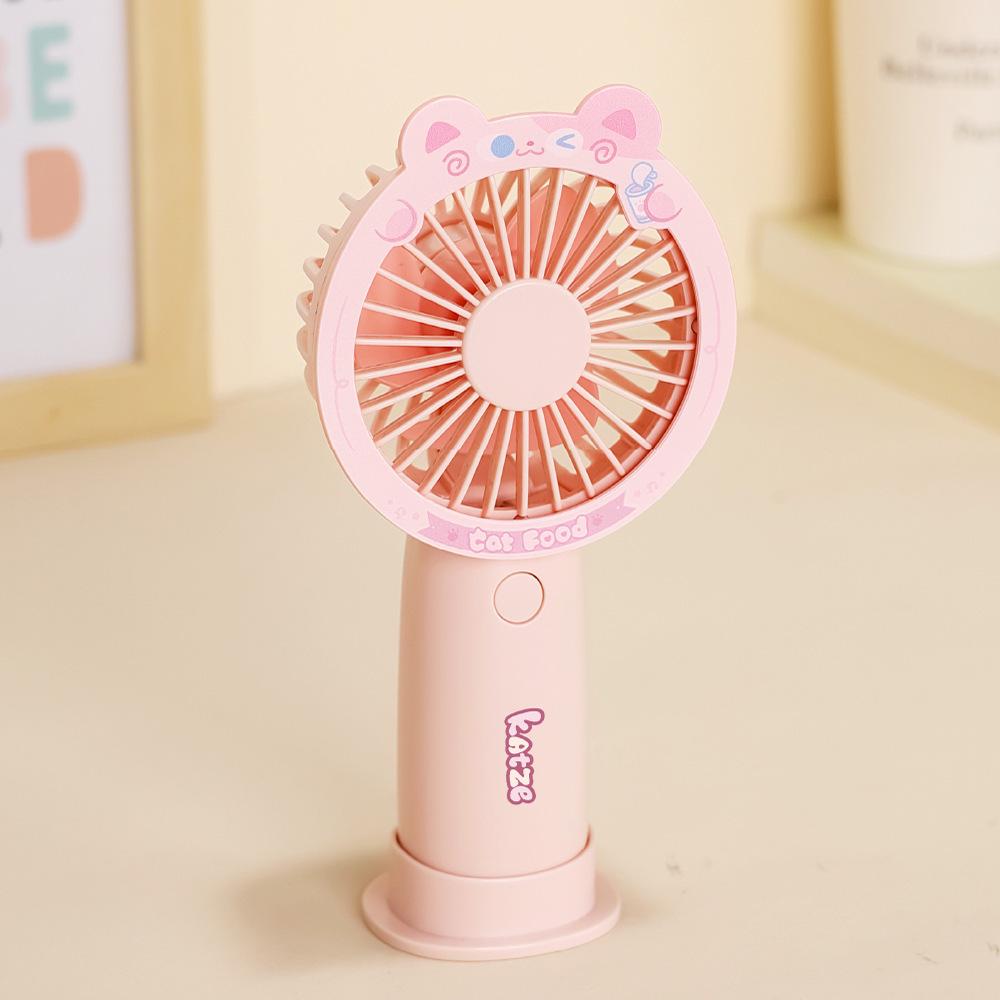 Adorable Mini Bear USB Rechargeable Handheld Fan for Kids and Students Factory/Wholesale/Export/Cross-border
