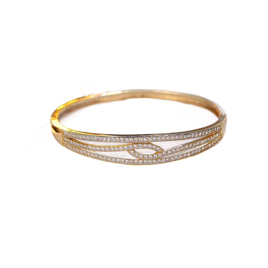 Light Luxury Baby's Breath Zircon Women's Fashionable Simple Opening High-end Versatile Bracelet