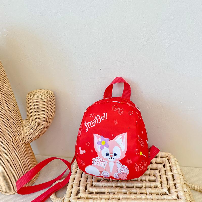 Kindergarten Children S Anti-Lost Schoolbag Cute Cartoon Cute Baby Backpack Light Children S Backpack красный