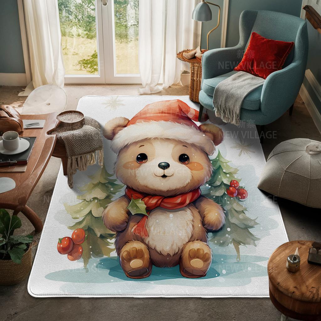Koberec ke vchodu do domu Rohožka ke dveřím do domu Obývací pokoj Vana Koupelna Protiskluzové koberce s absorpcí vody vana Veselé Vánoce zima