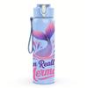 1PC Colorful Mermaid Quote 750ml Color Plastic Sports Water Bottle Leakproof Flip Straw Lid Suitable for Sports Office Home Use
