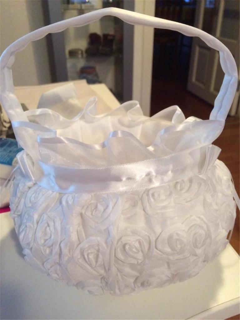 Romantic Trandafir Dragoste Bowknot Satin Ceremonia de nunta Petrecere Cos pentru fata de flori