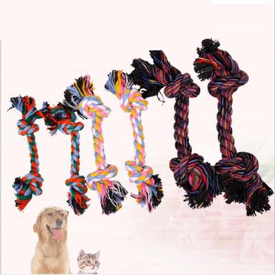 Evcil köpekler evcil hayvan malzemeleri Köpek Yavrusu Pamuk Çiğneme Düğüm Oyuncak Dayanıklı Örgülü Kemik Halat Komik Aracı