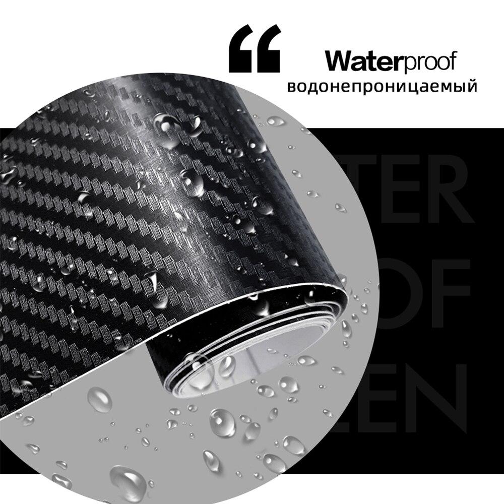 3D Carbon Fiber Black Car Sticker Carbon Fiber 6D Carbon Fiber Car Door Protection Stickers Auto Decoration Waterproof Film Car