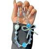 Ins Feng Shui Rhinestone Heart Phone Chain Crystal Bowknot Phone Chain Handmade Beaded Chain Rope New Anti-Lost Rope