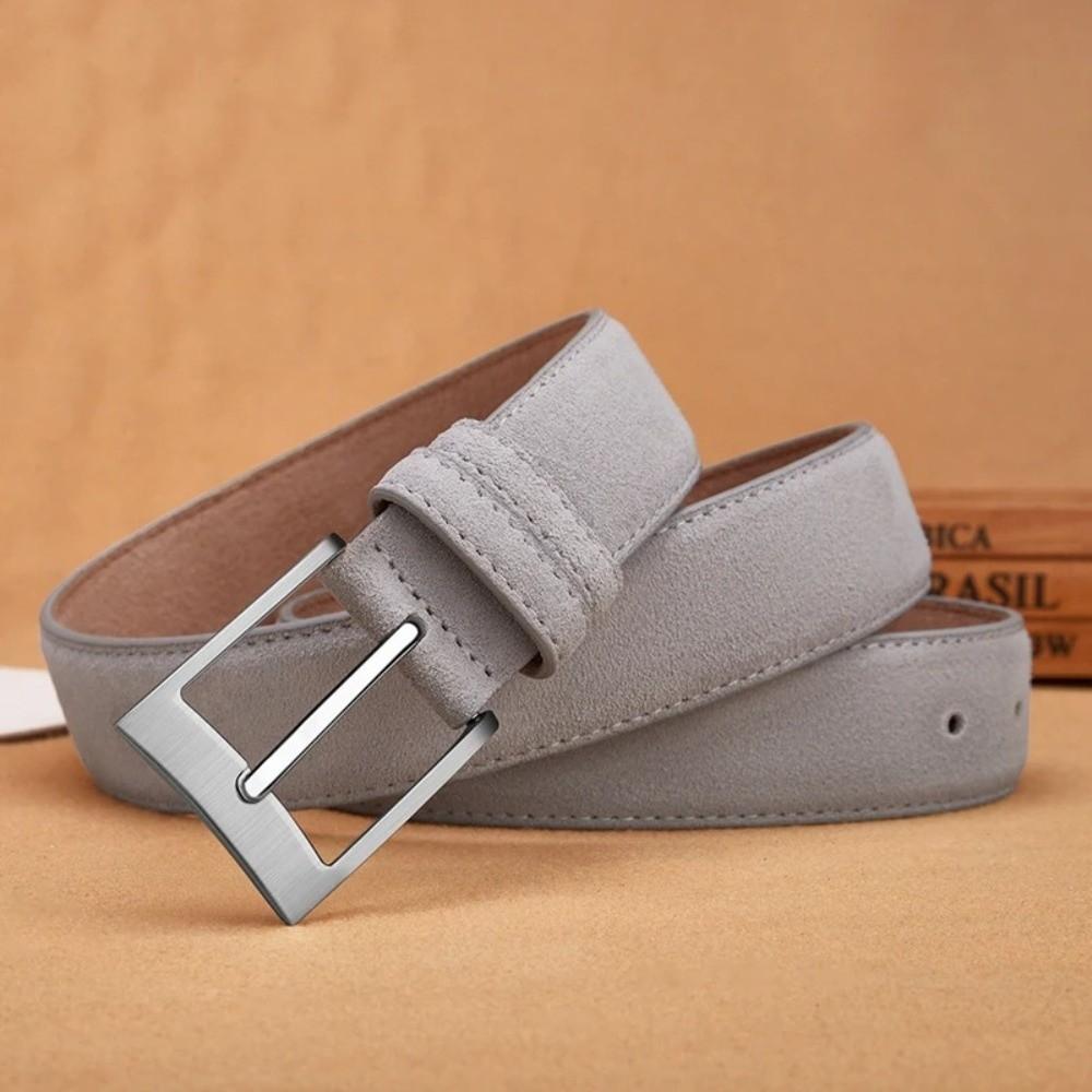 Luxury Design Suede Wide Belt Maillard Business Waist Strap Fashion Pin Buckle Waistband Men Women