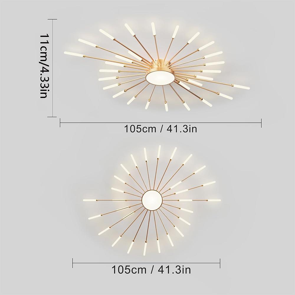 

Современный светодиодный потолочный светильник, Креативная люстра с дизайном фейерверка, Потолочная лампа для гостиной, Встраиваемый светильник для выставочного зала, спальни 28+1 heads