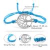 26Colors Wax Thread Braided Bracelets Charm Silver- Tree of Life String Bracelet Adjustable Bangles Friendship Gift Jewelry