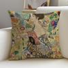 Cushion Cover Cushion Cover Pillowcase, Anti-Mite Invisible Zipper, Linen Sofa Cushion G-Gustav K-Klimt Oil Painting