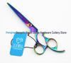 7.0-Inch Double-Tail Hand-Shaped Curved Pet Grooming Scissors (5 Colors)