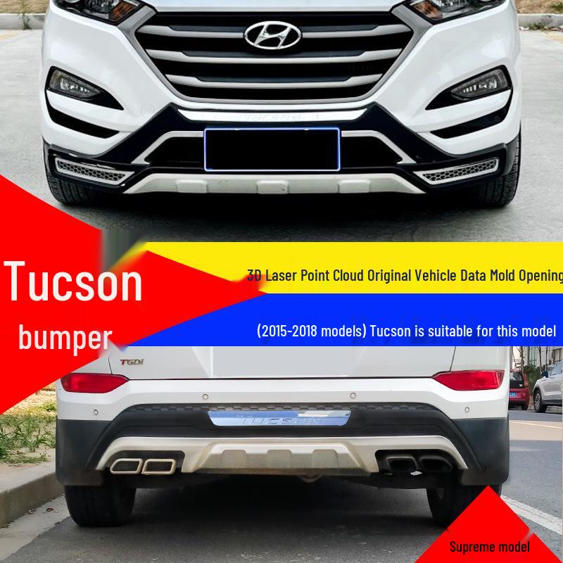 15-18 Hyundai Tucson Bumper Guard with Decorative Anti-Collision Bars