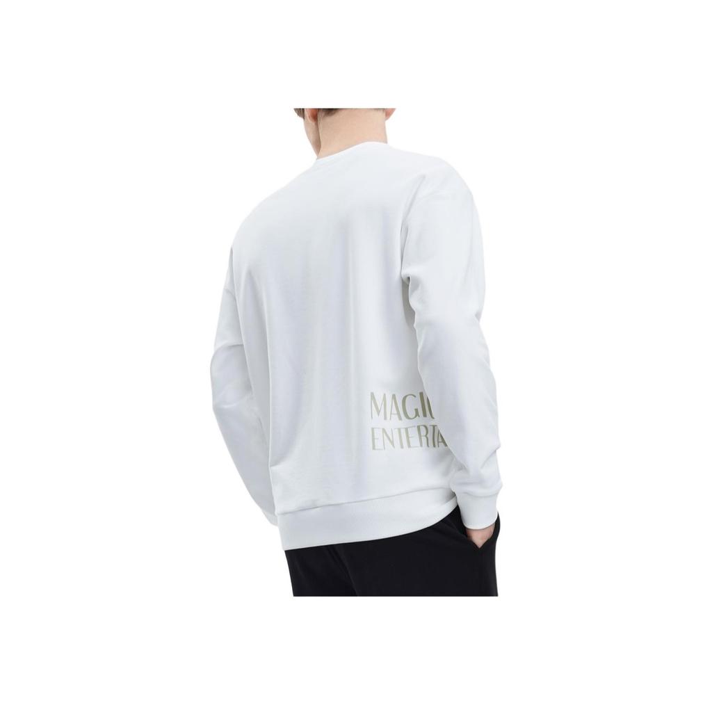 Fila X Magic Stick 2023 Autumn New Pullover Sweatshirt Fashion Casual Top Men Tops Standard-White F11M339205F-WT