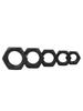 Blackened Iron Grade 8.8 Thin Hex Nut Cap Set, High Strength Fine Thread, Flat Head, Sizes M4-M36