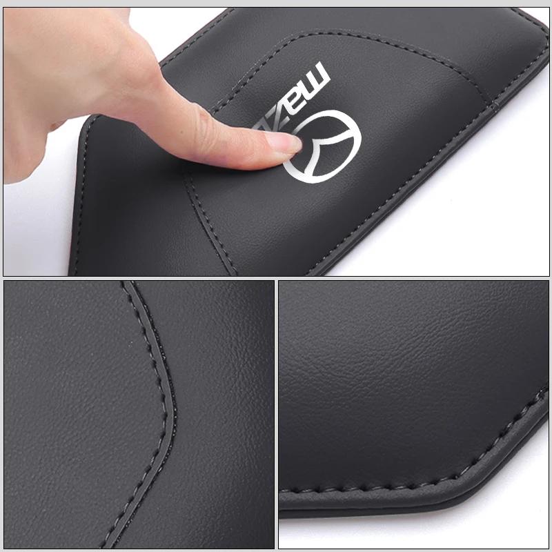 2025 Hot Leather Car Knee Leg Protective Pad Foot Armrest Cushion For Mazda 6 3 CX5 5 2 323 CX7 Demio Atenza Axela MX30 CX30 MX5