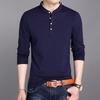 Herren Business Casual Polo Langarm T-Shirt Sommer Bequem und Atmungsaktiv Einfarbiges Oberteil