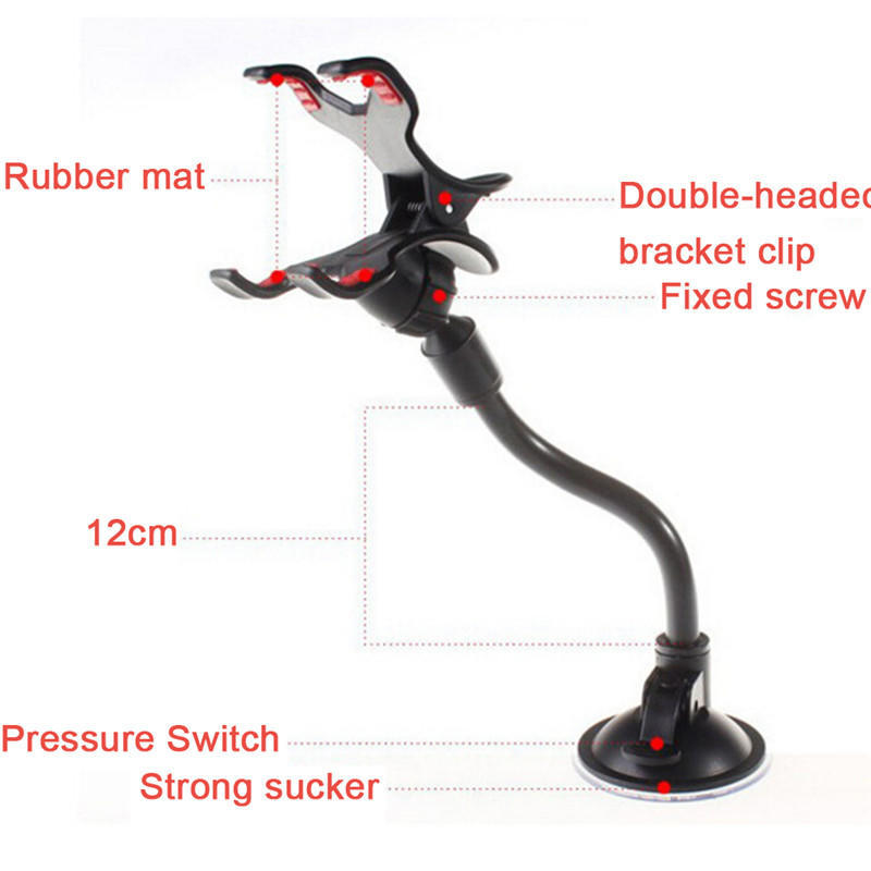 Universal 360°Rotating Car Windshield Mount Holder Stand Bracket For Cell Phone