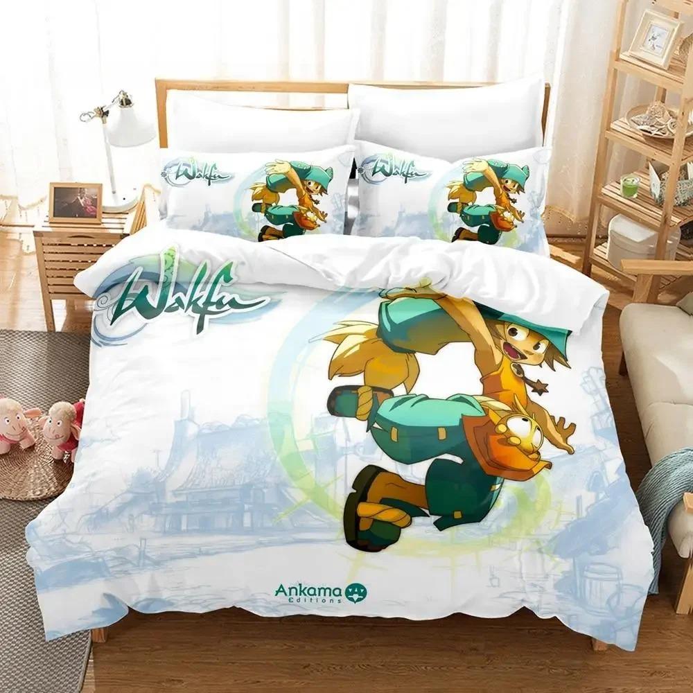 

Новый комплект постельного белья Wakfu Single Twin Full Queen King Size Bed Set Adult Kids Bedroom Duvet Cover Sets Комплект простыней с 3D-принтом Wakfu EU Single 135x200cm