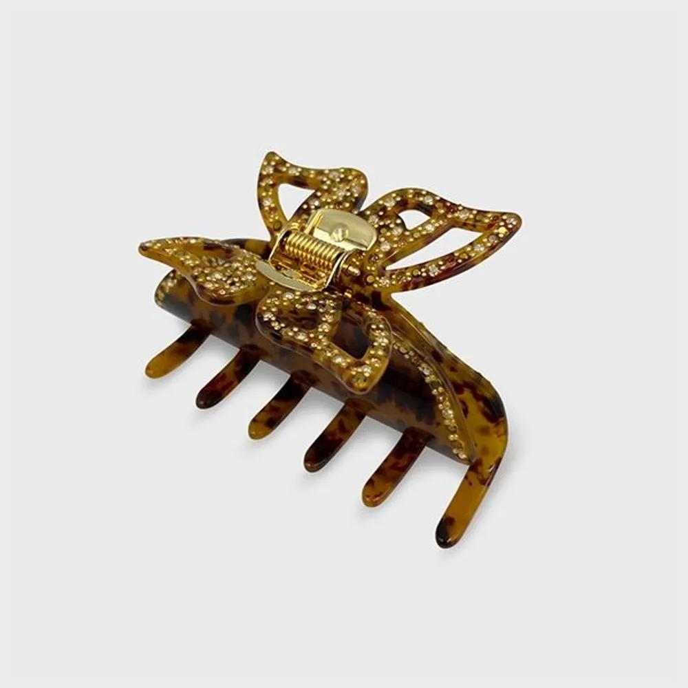 Austrian Crystal Butterfly Hair Clip DESA020-2