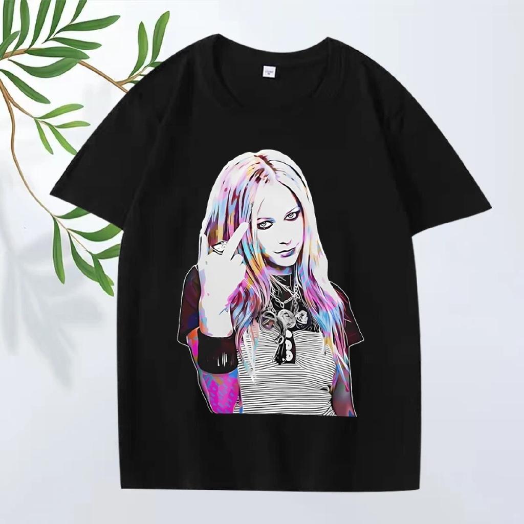 Avril lavigne Pop art Classic T Shirt men women Oversized 100% Cotton streetwear short sleeve Summer print graphics Unisex tops