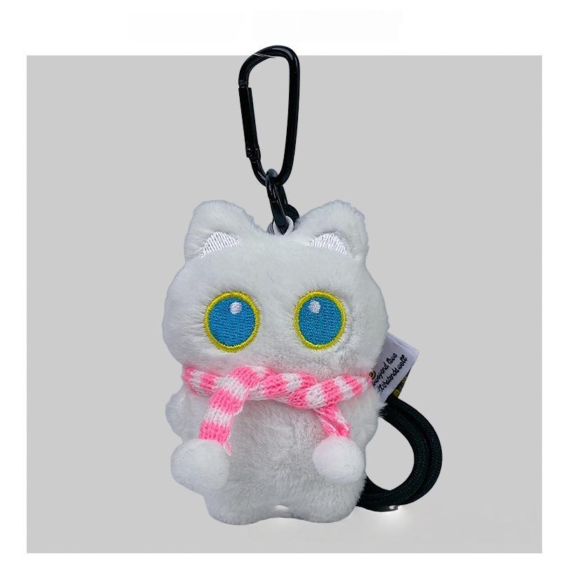 1Pc New Cute Big Eyes Black Cat Squeezing Plush Toy Doll Small Pendant Ins Black Cat Doll Keychain For Boy Girl Birthday Gifts