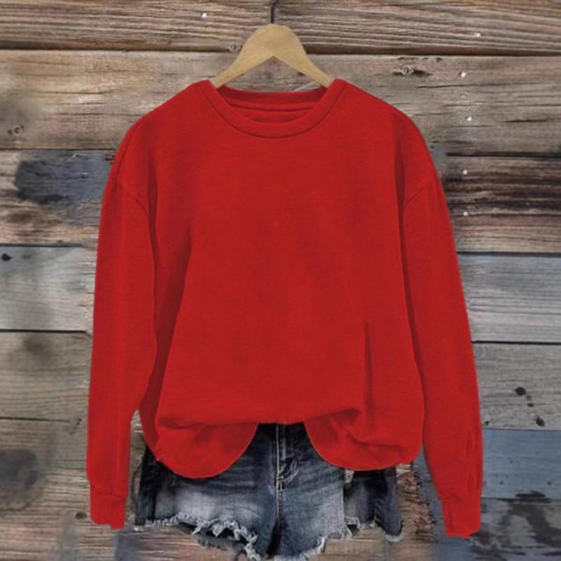 Womens Long Sleeve Crewneck Sweatshirt Graphic Print Casual Streetwear Top
