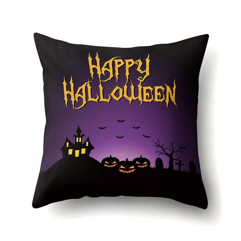 Halloween Polyester Pillowcase Car Pumpkin Sofa Cushion Cover Office Home Living Room Pillowcase