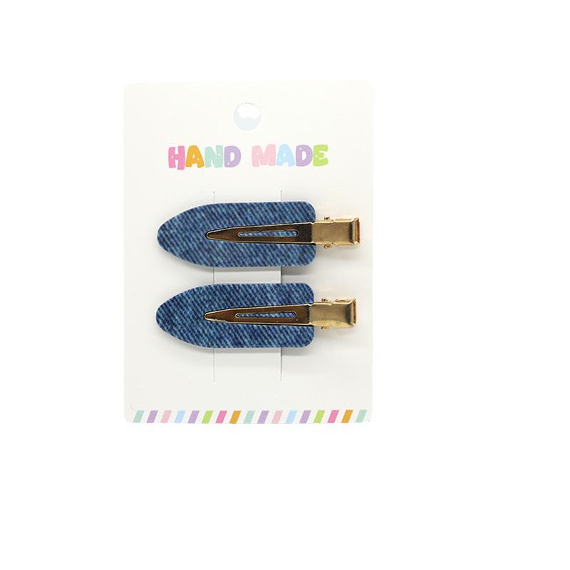 Korean Style Glitter Hair Clips: Seamless Denim Side Bangs Hairpins for Women
