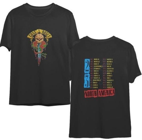 Guns And Roses Tshirt Guns N Roses Shirt World Tour 2023 Shirt 2 Sided Unisex T-Shirt S