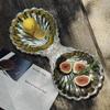 Large Capacity Shell Tray Ins Retro Flip Metal Storage Box Display Decoration Aromatherapy Candle Tray