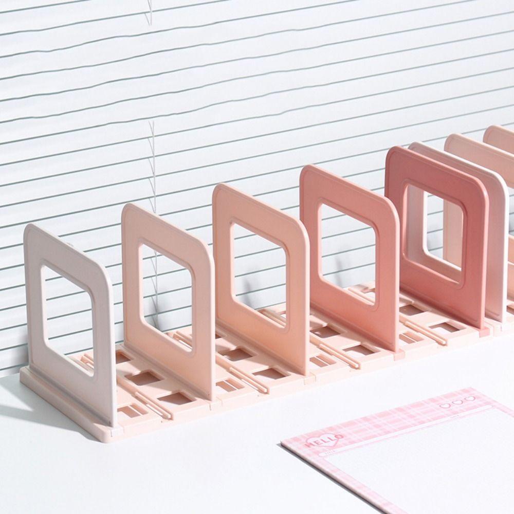 Dividers Desktop Book Stand Non-slip Vertical Book Holder Portable File Storage Bookshelf  Bedroom