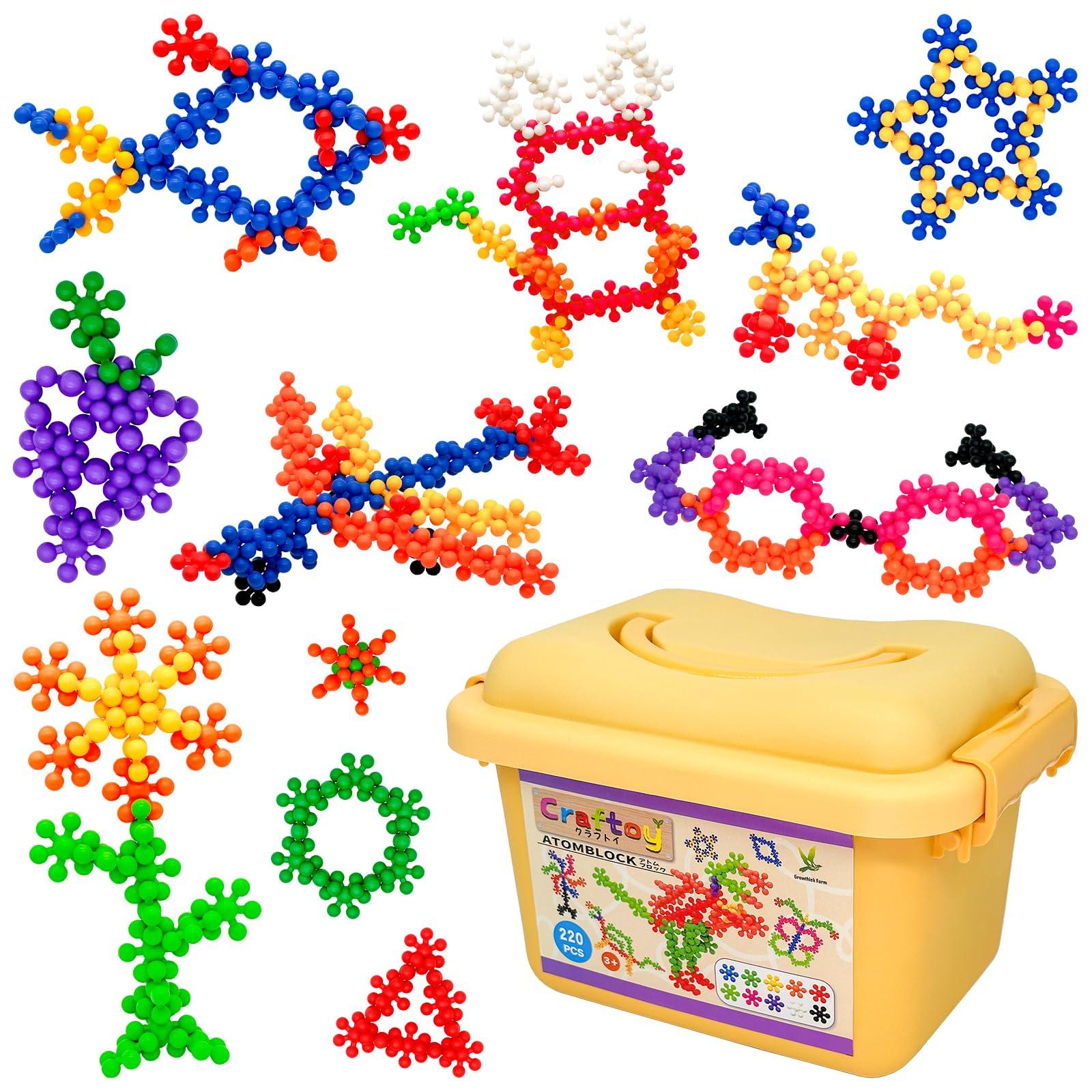 

Craftoy ATOMBLOCK Building Blocks Toy for Ages and 6 Blocks 3, 4, 5, (Atom 220)