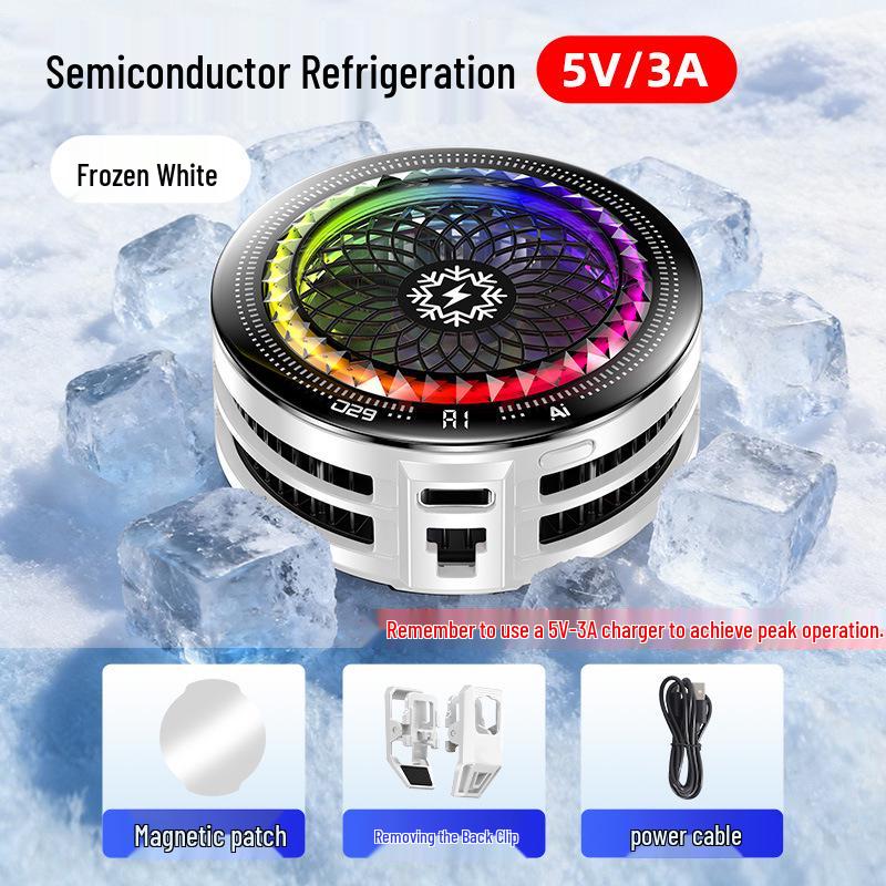 X76 Mobile Cooler: Digital Display, 3-Speed, Semiconductor Ice-Cooling for Gaming and Streaming