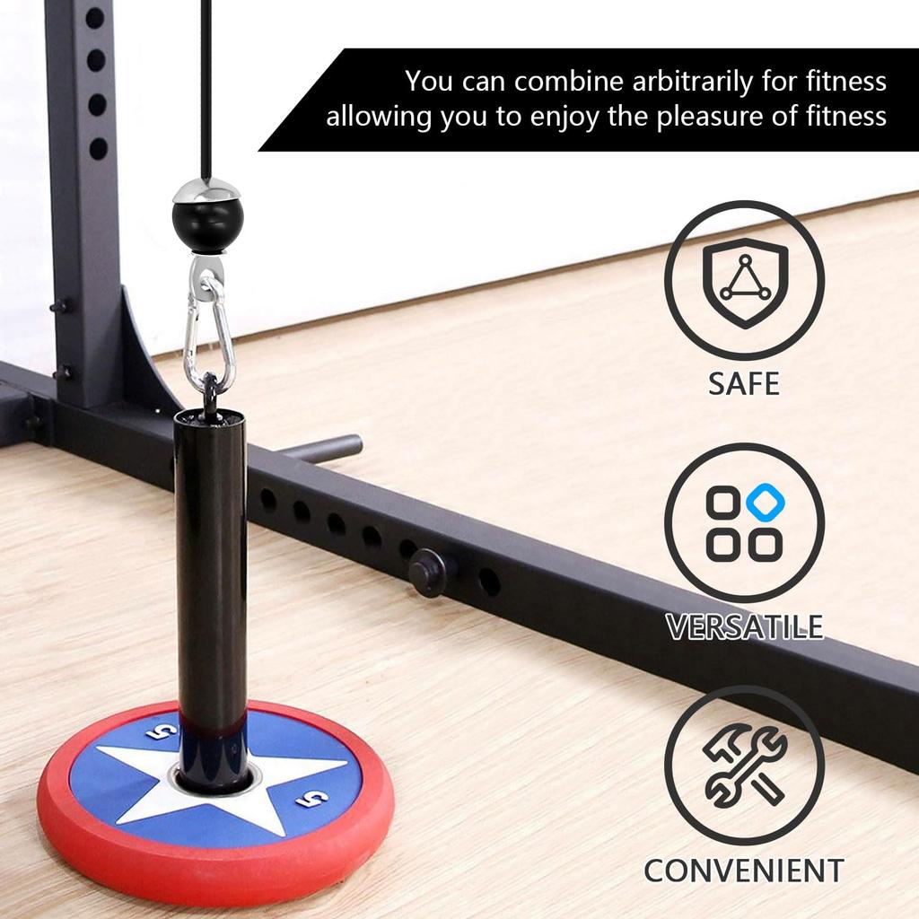 Taeku Pulley Cable, Heavy Duty 6mm Fitness Wire Rope Attachment