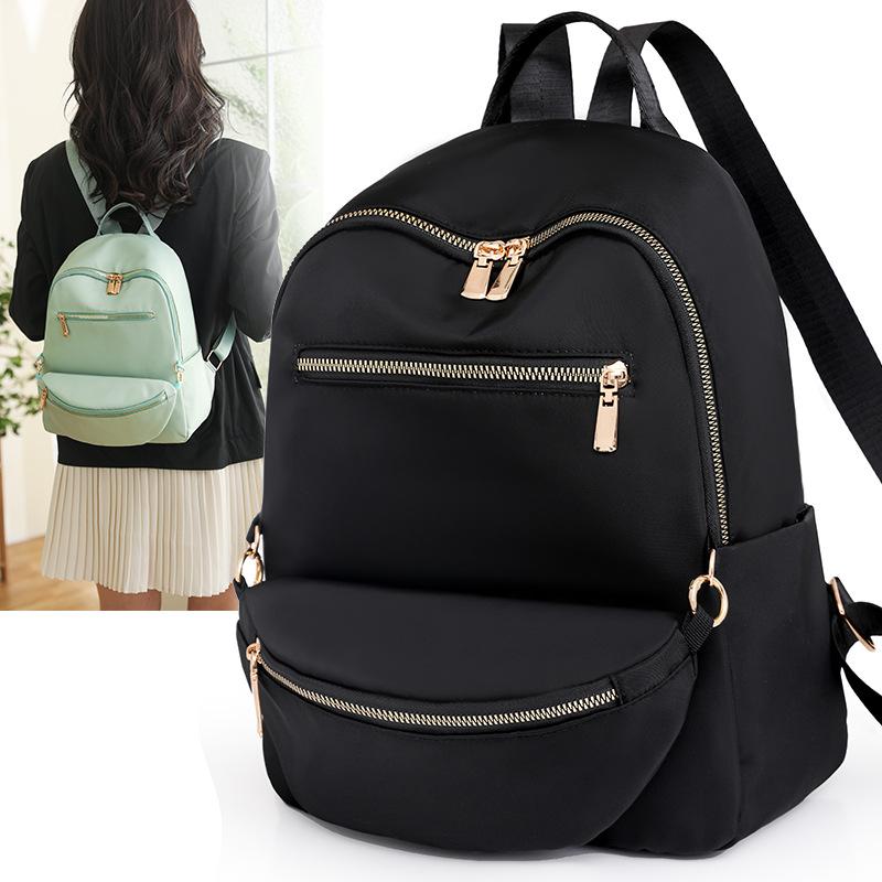 Backpack Women's Trend New Korean Version Casual Oxford Cloth Mother Bag Canvas School Bag Trend Leisure Travel