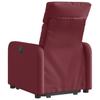 Electric Recliner Chair with Rising Assistance Burgundy Fabric