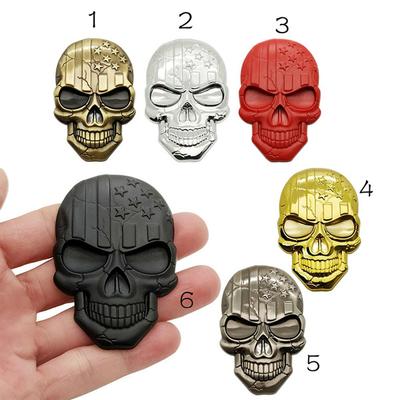 Totenkopf-Autoaufkleber, Emblem, Abzeichen, 3D-Premium-Metallaufkleber, Dekoration, Autos, LKWs, Motorräder, Fahrzeuge