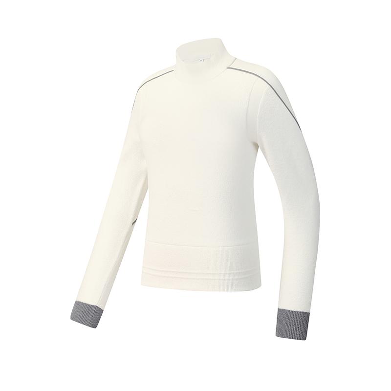 Fila Серия Гольф Повседневный Спортивный Простой Удобный Универсальный Вязаный С высоким воротом С длинным рукавом Женский свитер Дымчато-белый A11W545415FIV M 16849₽