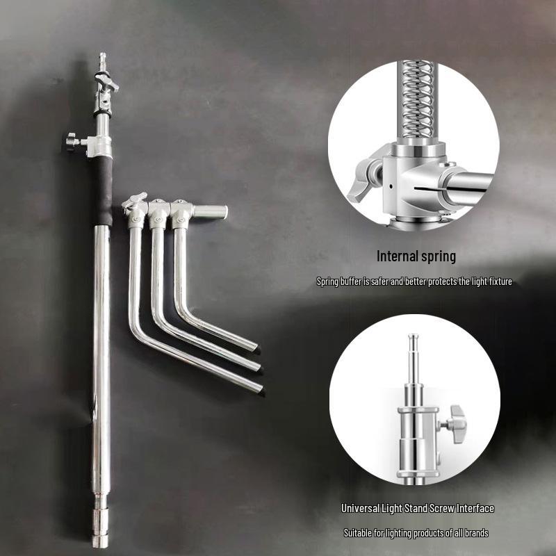 8-Mark Ankang Fish Magic C-Type Leg Light Stand with Thickened Stainless Steel Crossbar and Adjustable Arm