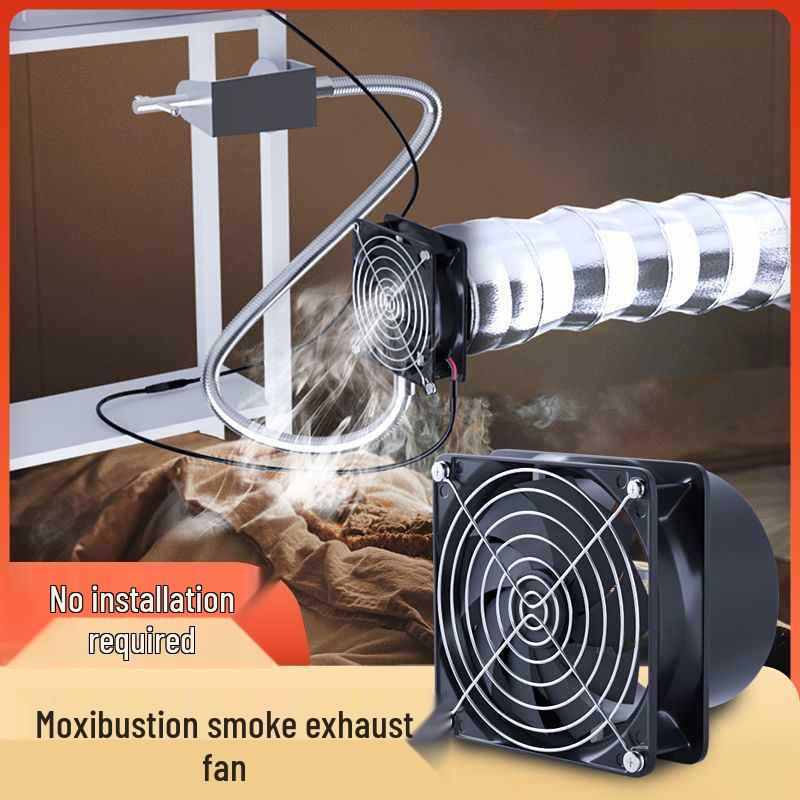 Compact Dual-Use Soldering Fume Extractor Fan with Stand for Welding and Smoking