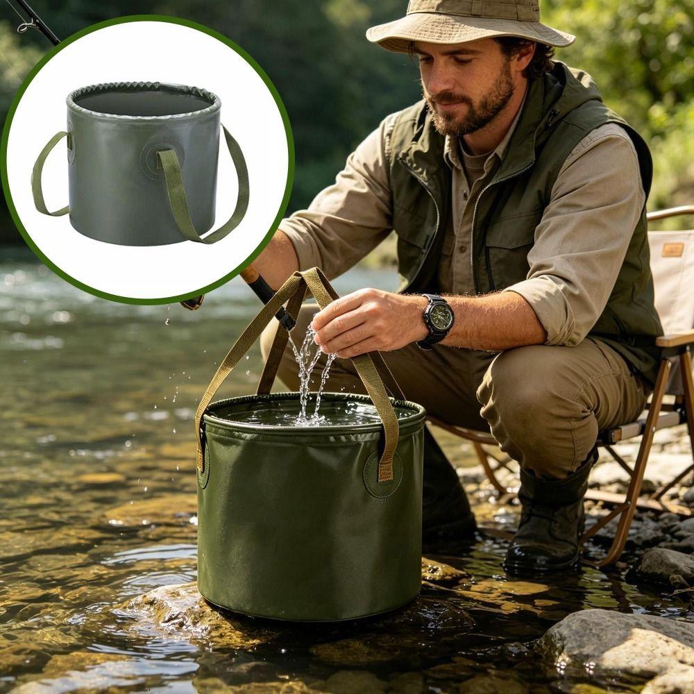 Portable Multifunctional Outdoor Bucket Collapsible Fishing Bucket Outdoor Travel