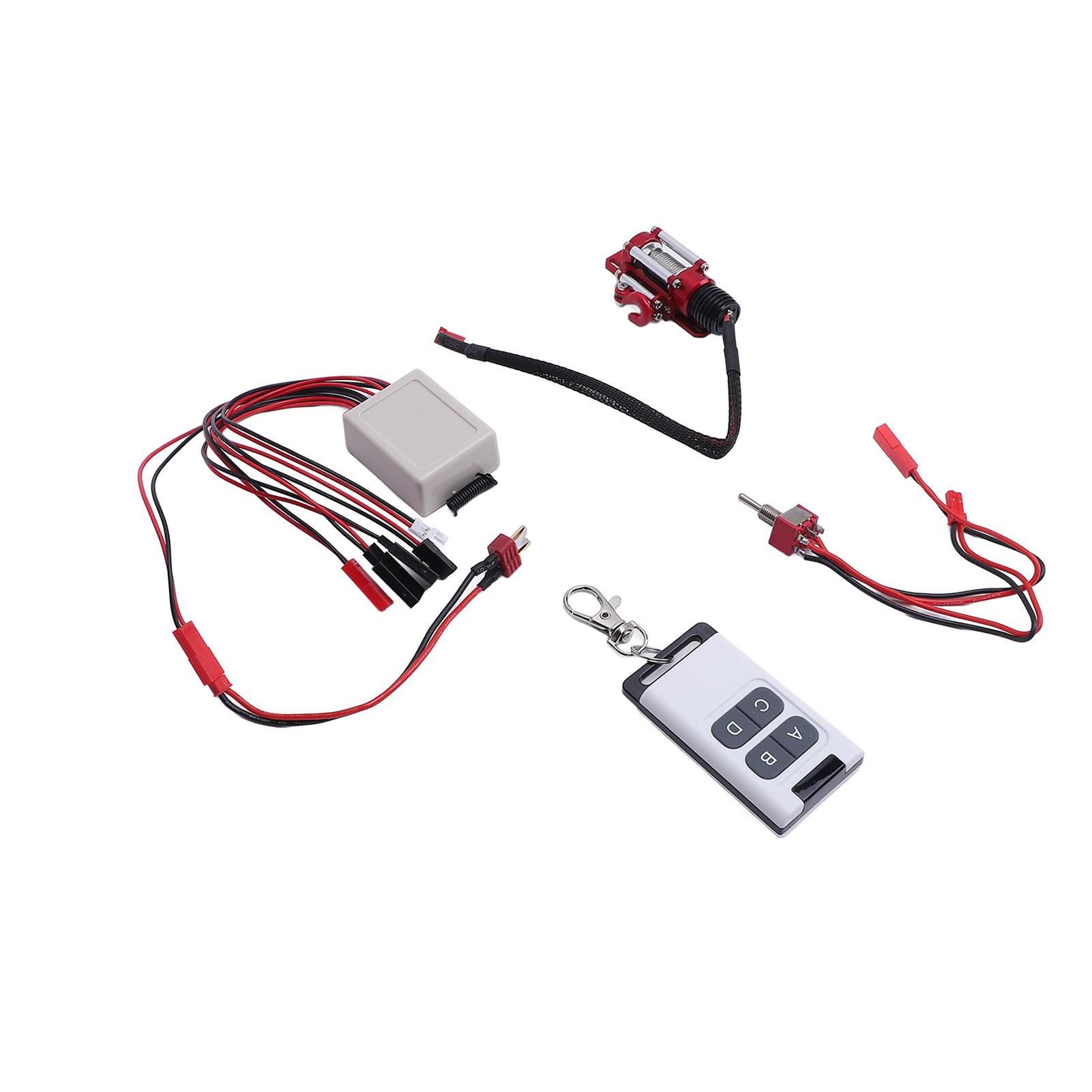 

RC Metal Winch with Remote Control for 110 Scale Model Vehicle Car Kit Universal with Jst Plug T