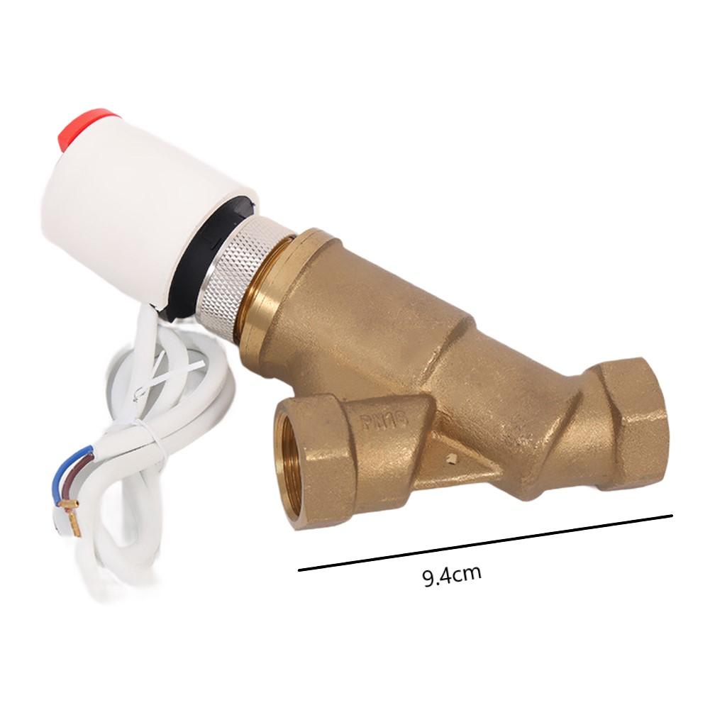 1pc Brass Electric Dynamic Balancing Two-way Valve Normally Closed Solenoid Valve For Heating Systems Easy Installation
