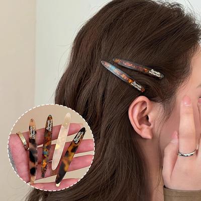 2 Τμχ/Σετ Μικρό Φύλλο Ιτιάς Κλιπ Μαλλιών Γαλλικό Απλό και Κομψό Στυλ Πλαϊνό Κλιπ Φιλάκι Μια Γραμμή Κλιπ Μαλλιών