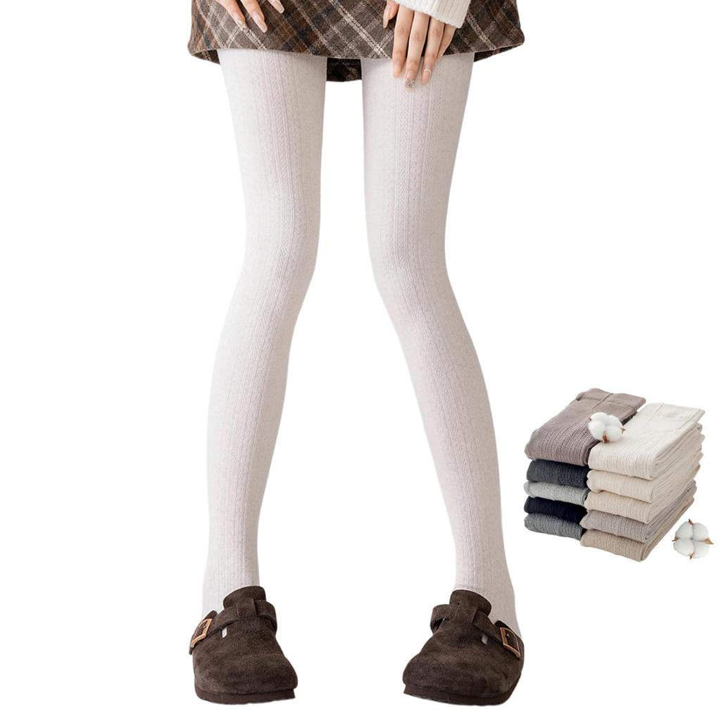 Jeayoo Knit Cotton Blend Compression Cotton 600D Fleece Temperatures High Tights/Stirrup Pantyhose, Leggings, Non-Fleece/900D Lining, Fall/Winter