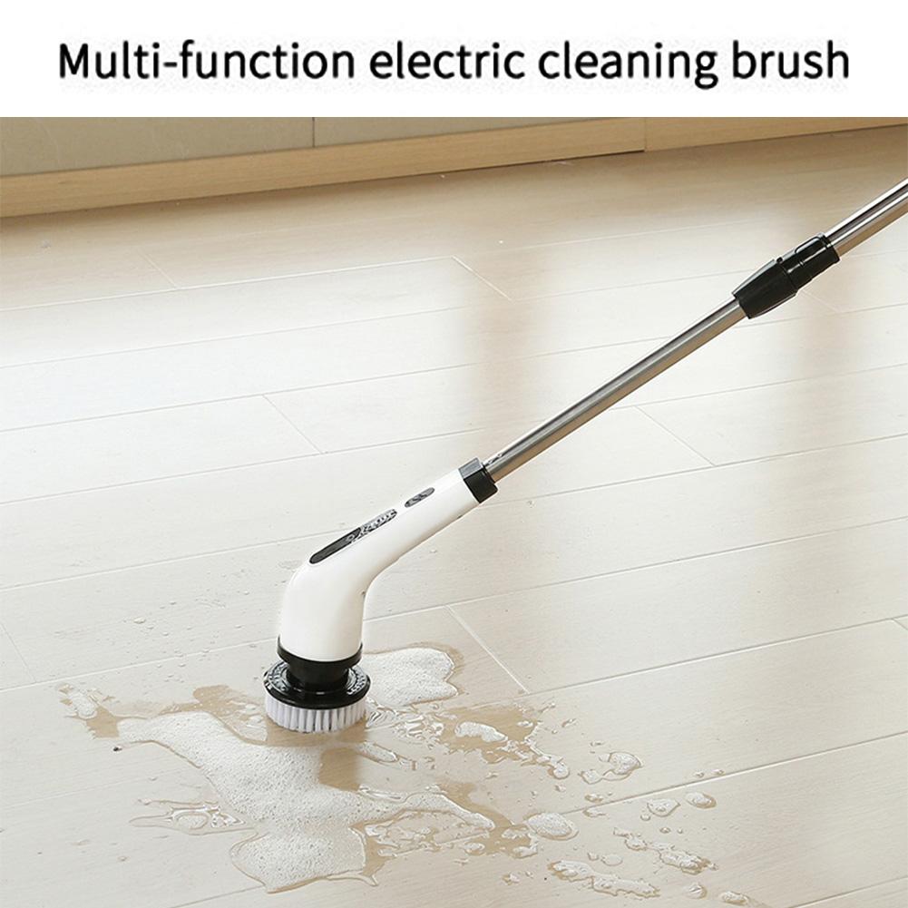 Electric Cleaning Brush Anti-Slip Cordless Spin Scrubber 2 Modes Retractable Cleaning Brush for Tiles Pots Bathroom Car Interior
